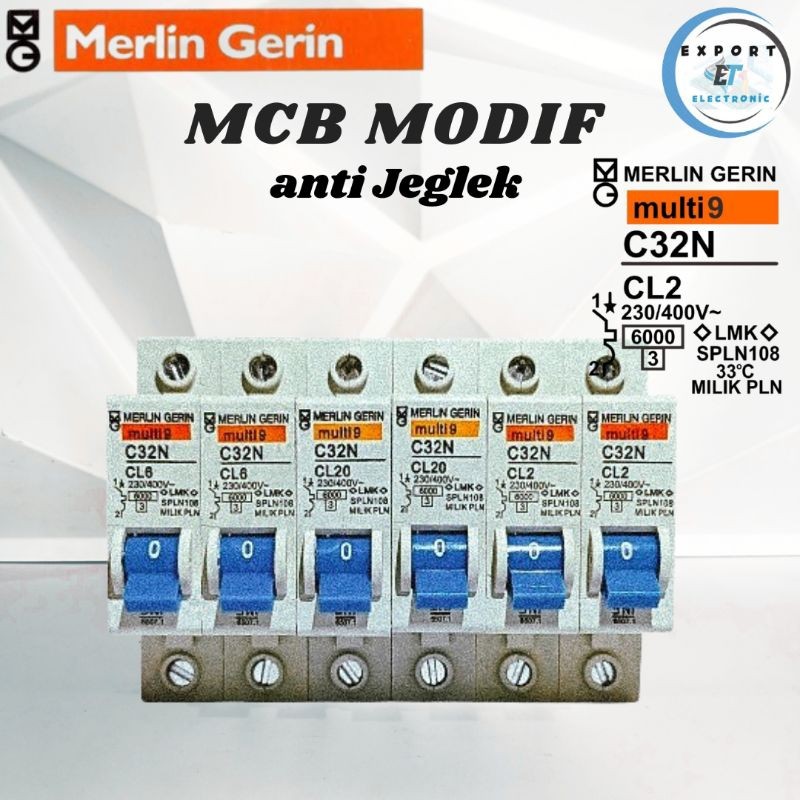 Mcb Pln Merlin Gerin Modif Anti Jeglek Original terlaris