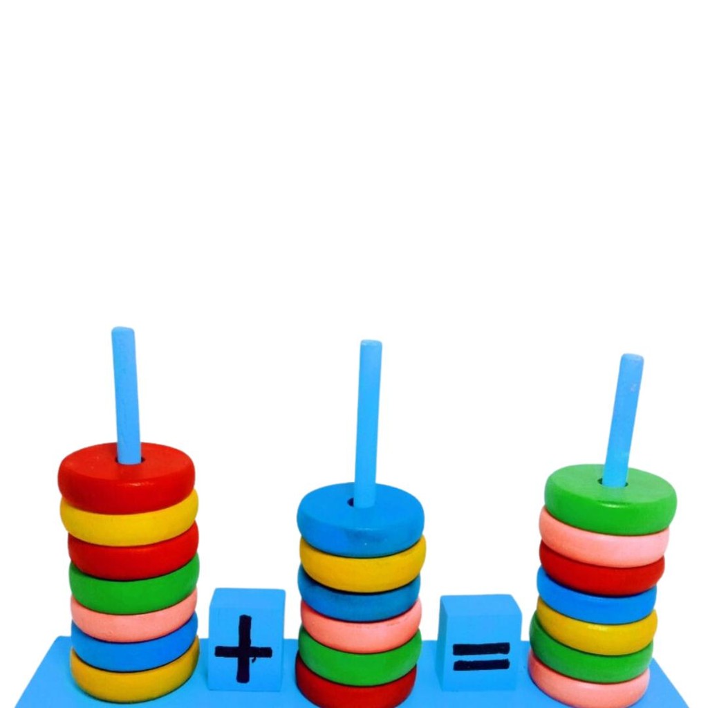 Mainan Edukasi Anak - Balok Menara Donat Hitung