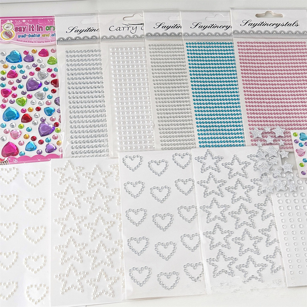 

[GAMGAM] 3D Diamond Gem Series Sticker Sheet Stiker Hiasan Journaling Kit DIY Decorations Sticker