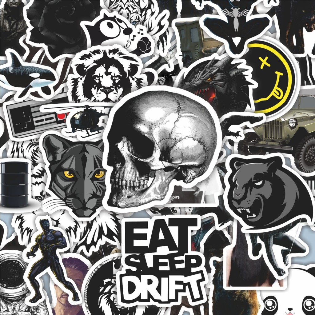 

100PCS Lucu Stiker Neo Dark Konsep Stiker Aesthetic Stiker Anti Air Stikers Berperekat Waterproof sticker decal buat Motor Helm Buku Journal Koper Casing HP Laptop Botol Minum Hadiah anak