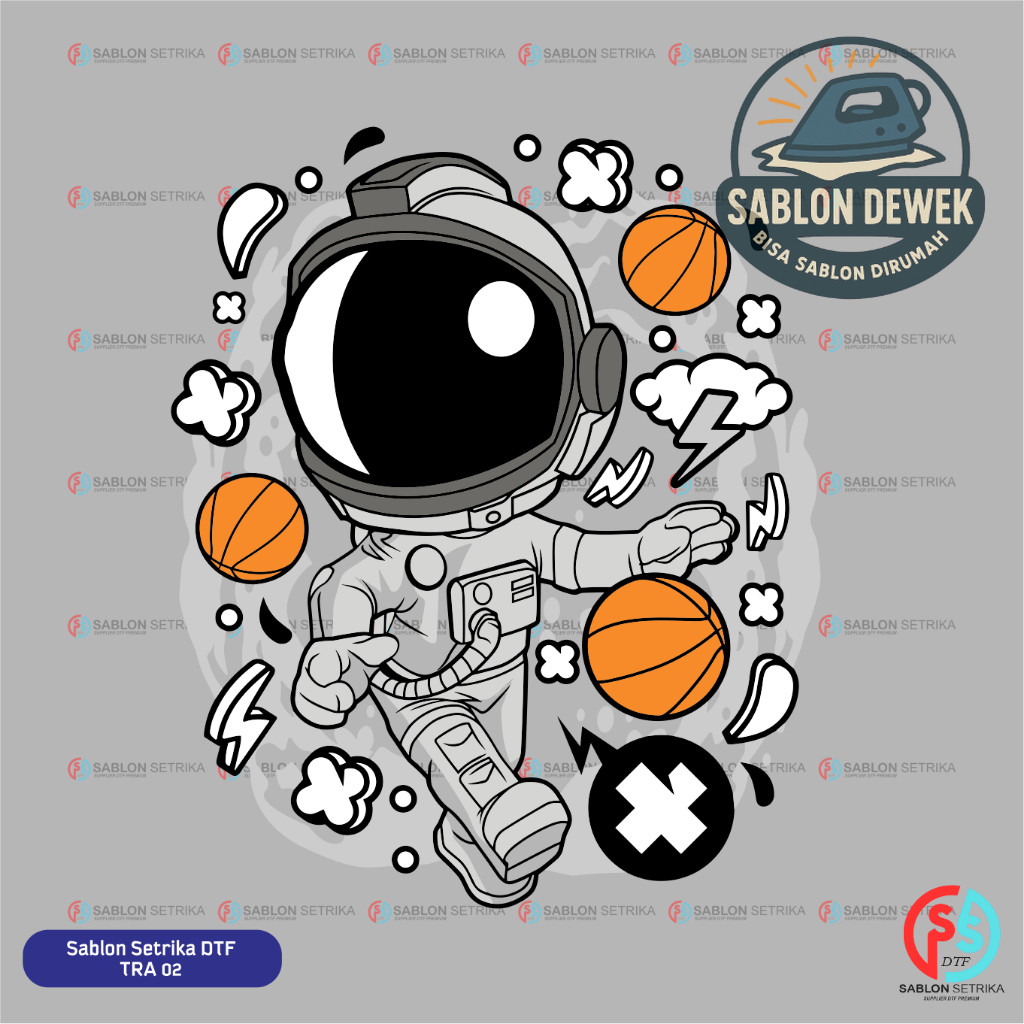 Sablon Setrika Sablon DTF TEMA RANDOM [TRA] A4 SIAP PRESS