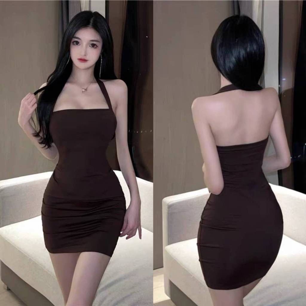 FLASH SALEEMITA BLOOM sexy black mini dress hitam press body backless wanita party dress korean styl