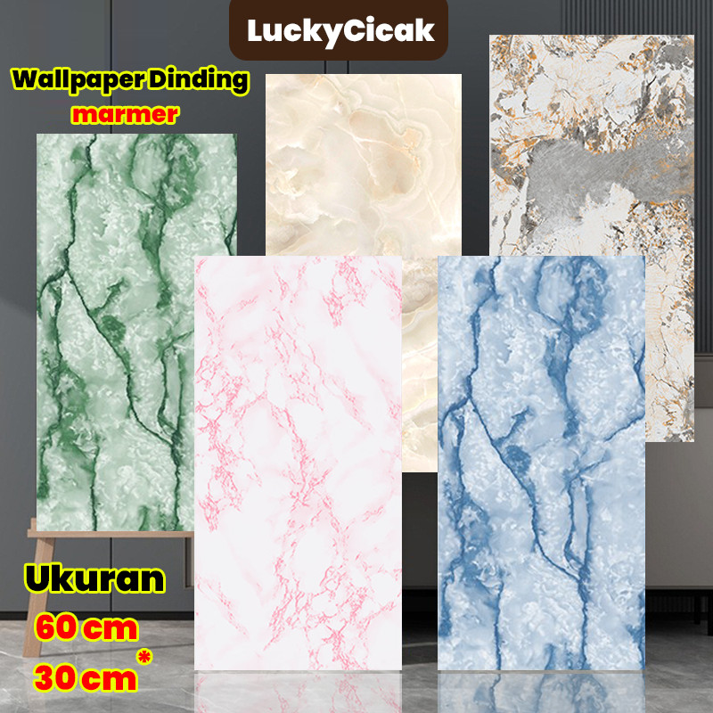 （10 Lembar）wallpaper dinding keramik 60cm*30cm sticker dinding ,wallpaper kamar mandi ,welpaper dind