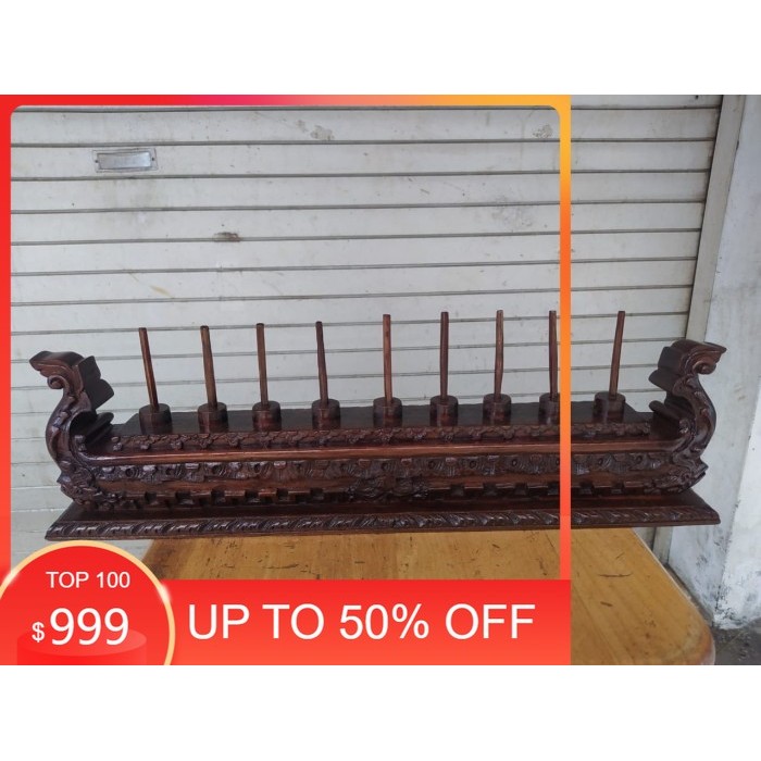 Jagrak Tempat Deder Keris Isi 9 Ukiran Halus AF13