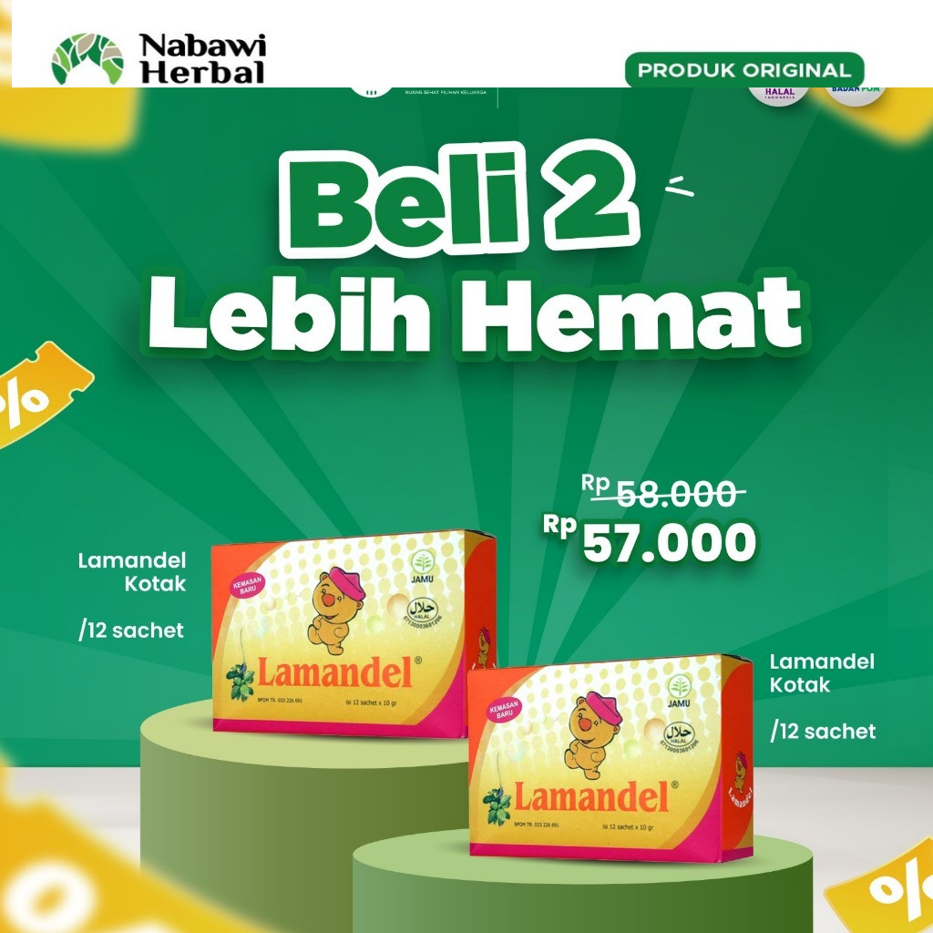 

PAKET HEMAT - Lamandel kotak Isi 12 Sachet - 2 PACKby bonis