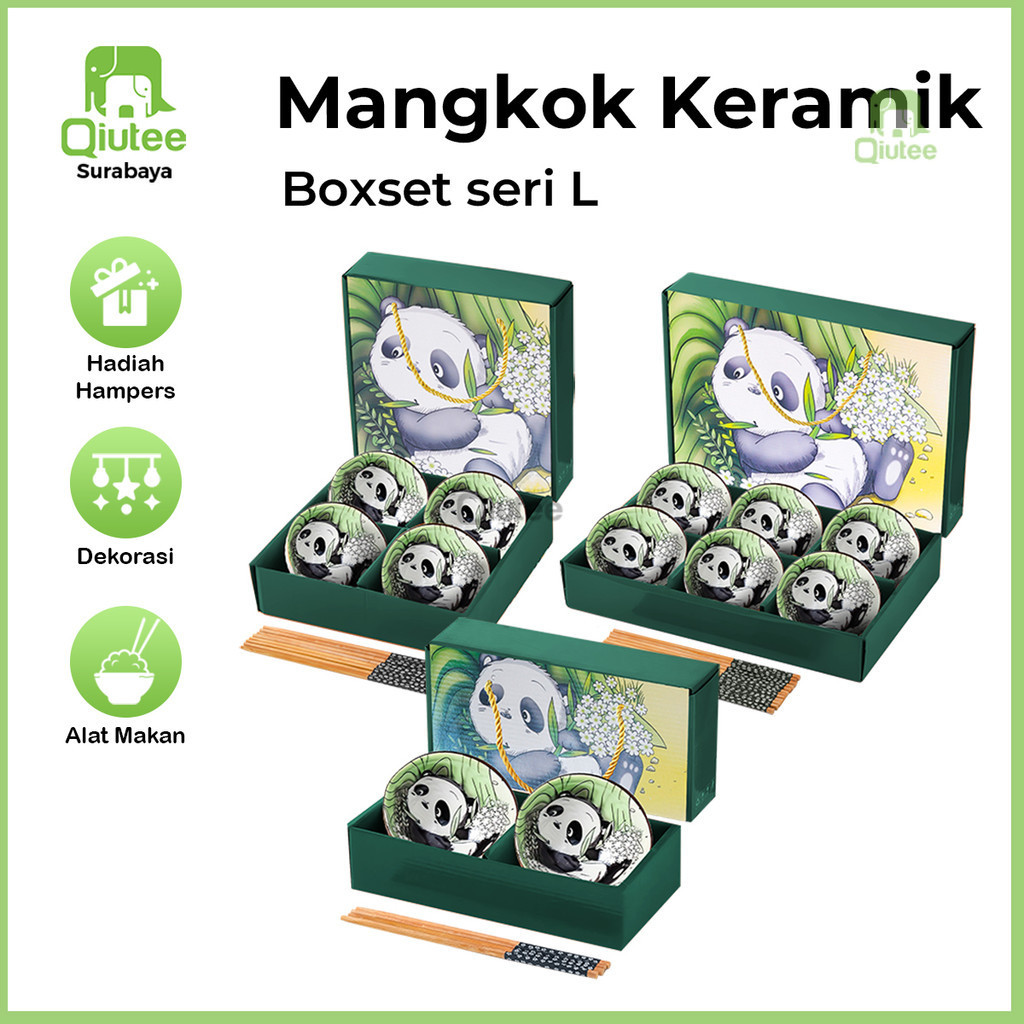 [HAMPERS LEBARAN] Hampers Mangkok Set Idul Fitri / Mangkok Boxset Seri-L keramik Souvenir Mangkok se