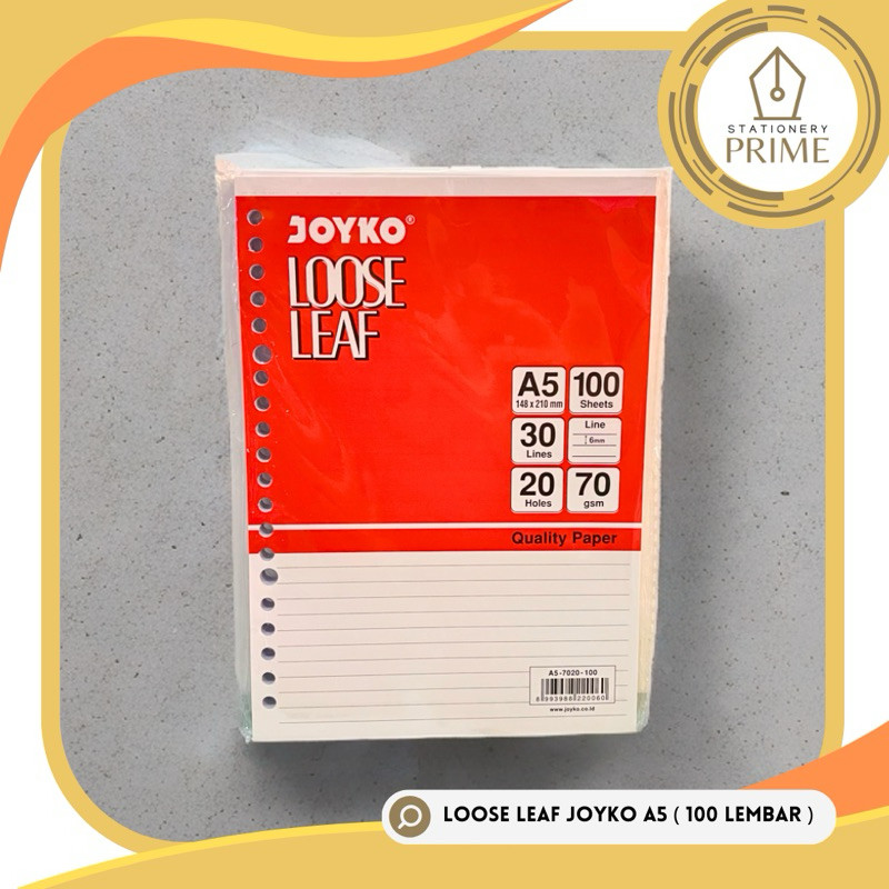 

Loose Leaf / Kertas Isi File Binder Joyko A5 isi 100
