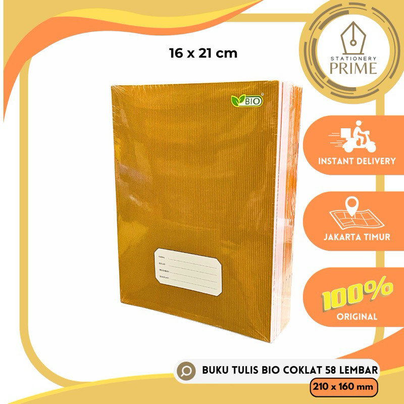 

Buku Tulis BIO / PELNA / SIHEBAT 58 Lembar uk Kwarto PENDEK 21x16cm (1 Pack isi 10 Buku)