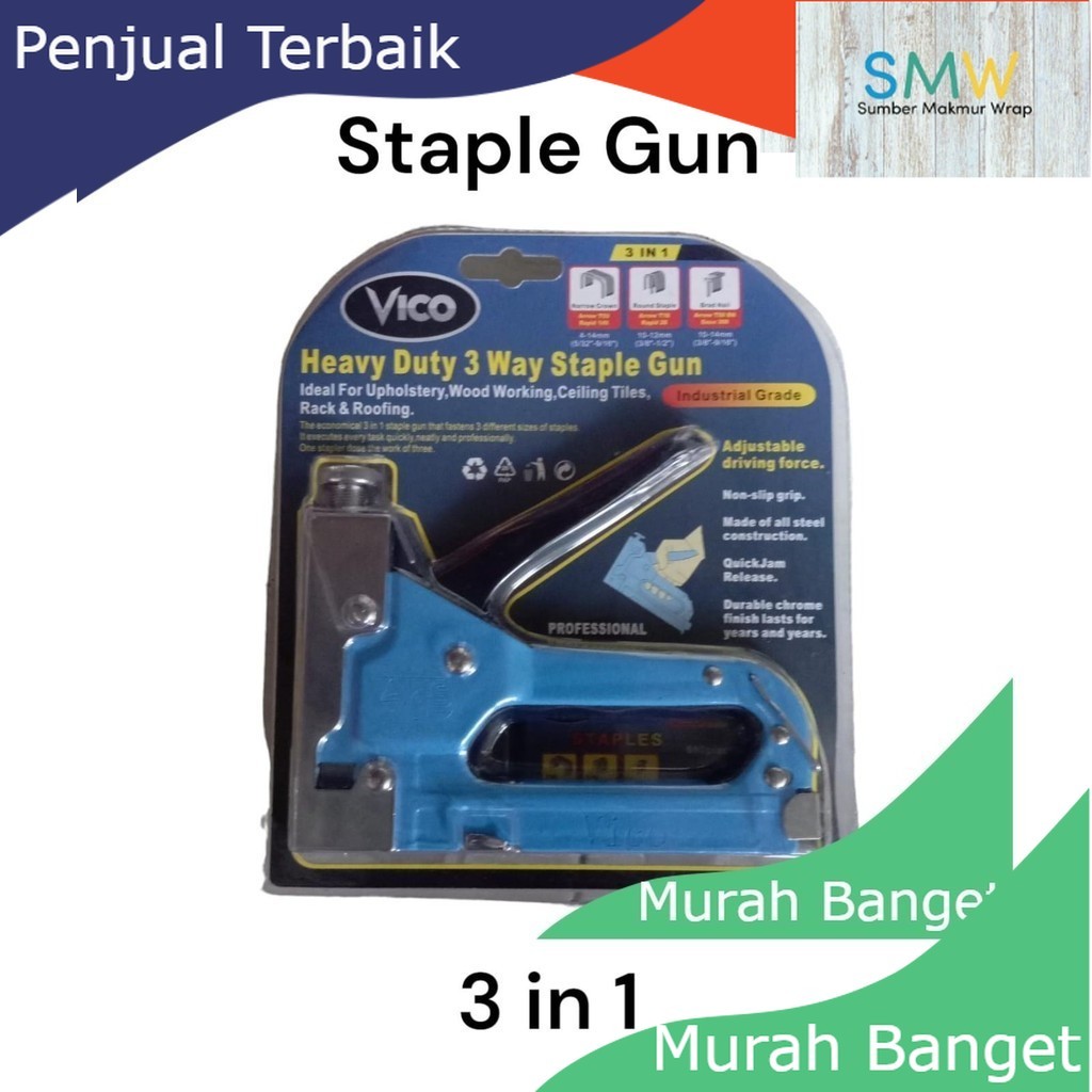 

Staples Tembak 3 in 1 Hekter Gun / Staple Gun