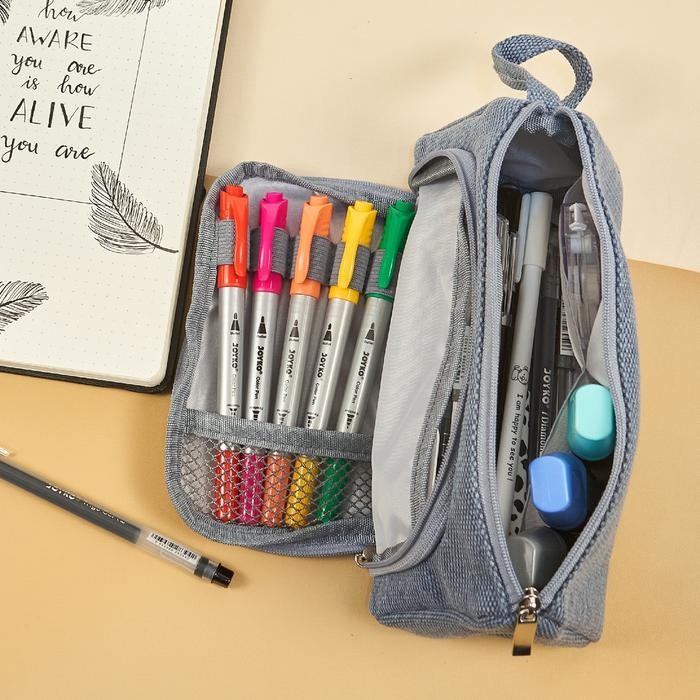 

Terlaris ~[BIG SALE] Joyko Pencil Case / Kotak Tempat Pensil Alat Tulis Rapi PC-5003 - Blue