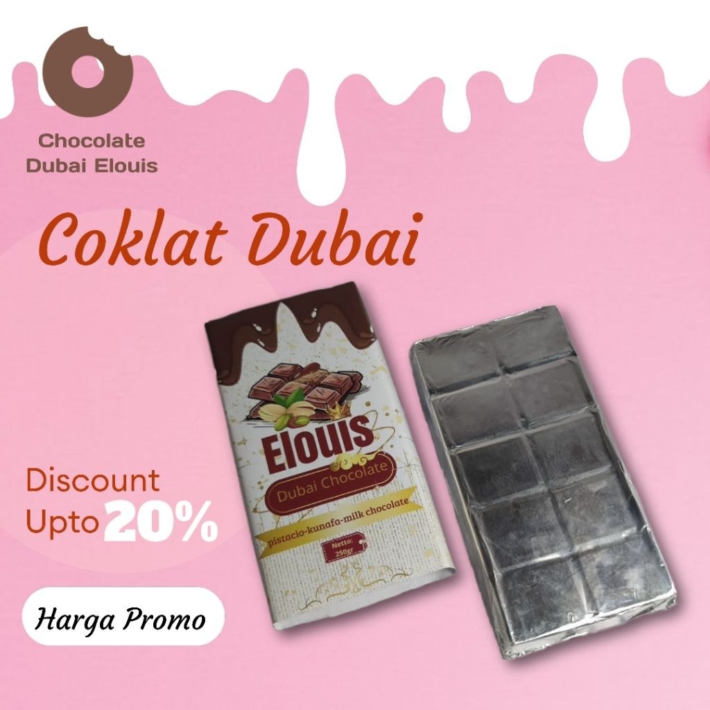 

Coklat Dubai Pistachio Kunafa Lokal Viral Asli 250 Gram | Cokelat Chocolate Arab Dubay Original 100%