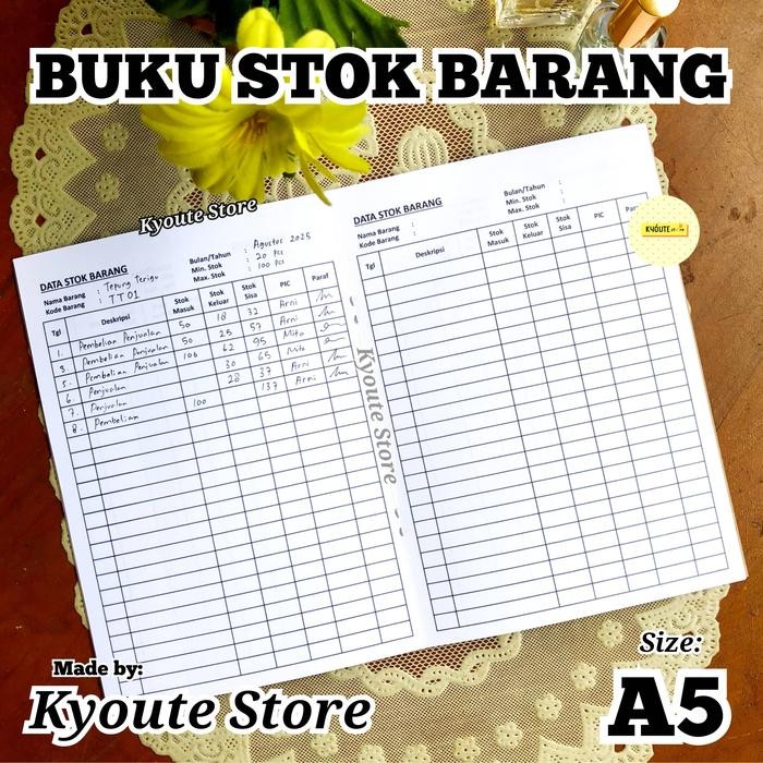 

TERLARIS! Buku Catatan Stok Barang A5 Kyoute – Praktis & Rapi untuk Pengelolaan Inventaris / Inventory Logbook