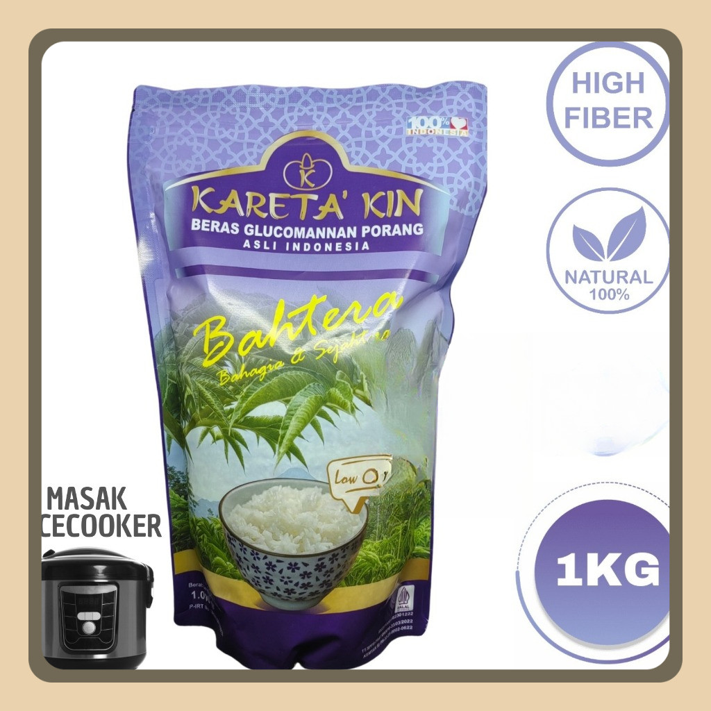 

Kareta Kin Bahtera Beras Glukomanan 1Kg Tinggi Serat Alami Organik