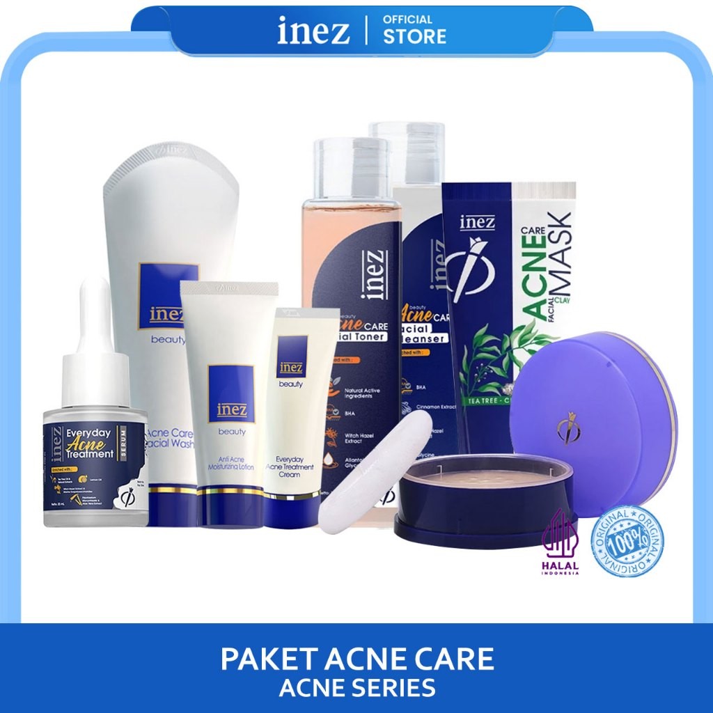 INEZ original Paket Acne Care Perawatan Jerawat Bundling Inez Cosmetics