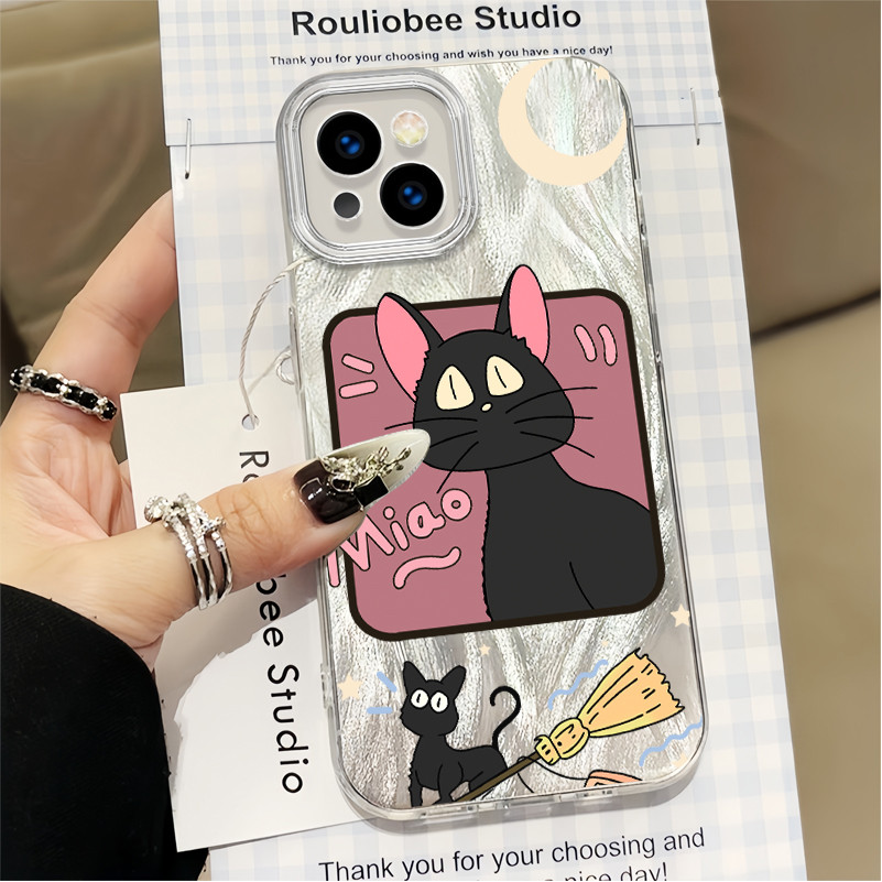 Lovely Black Kitty Fashion Hard case Infinix Smart 5 6 (RM 2 3/32 64GB) 7 8 Plus Pro 9 / Hot 50i 40 