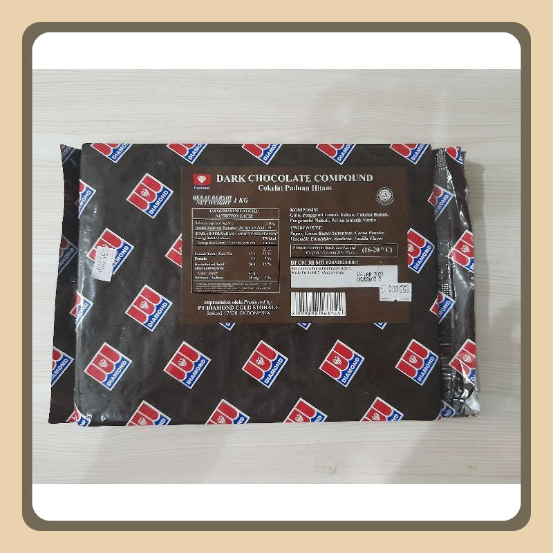 

Diamond Dark Chocolate Compound / Coklat Batang Diamond Dark- 1kg