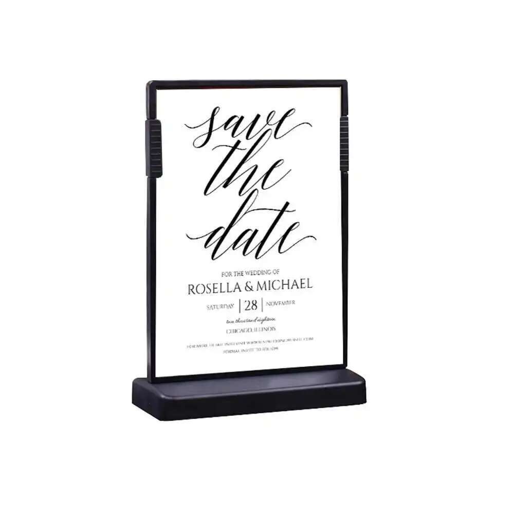 

210*148 A5 Label Frame Stand T Sign Poster Frame Label Holder Price Talker Label Frame Desk Table Sign Holder Name Card Case