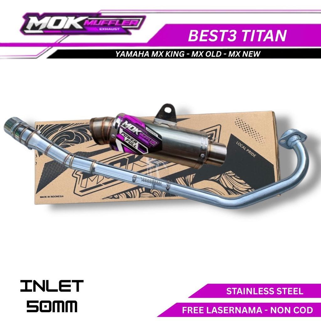 Knalpot Racing Yamaha MX King - Mx Old - Mx New Fullsystem Type Best3 Titan