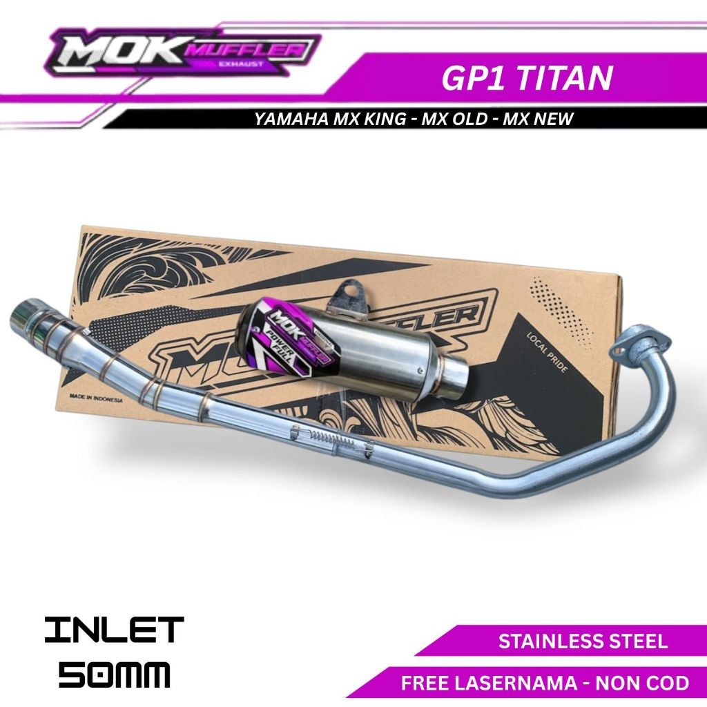 Knalpot Racing Yamaha MX King - Mx Old - Mx New Fullsystem Type Gp1 Titan