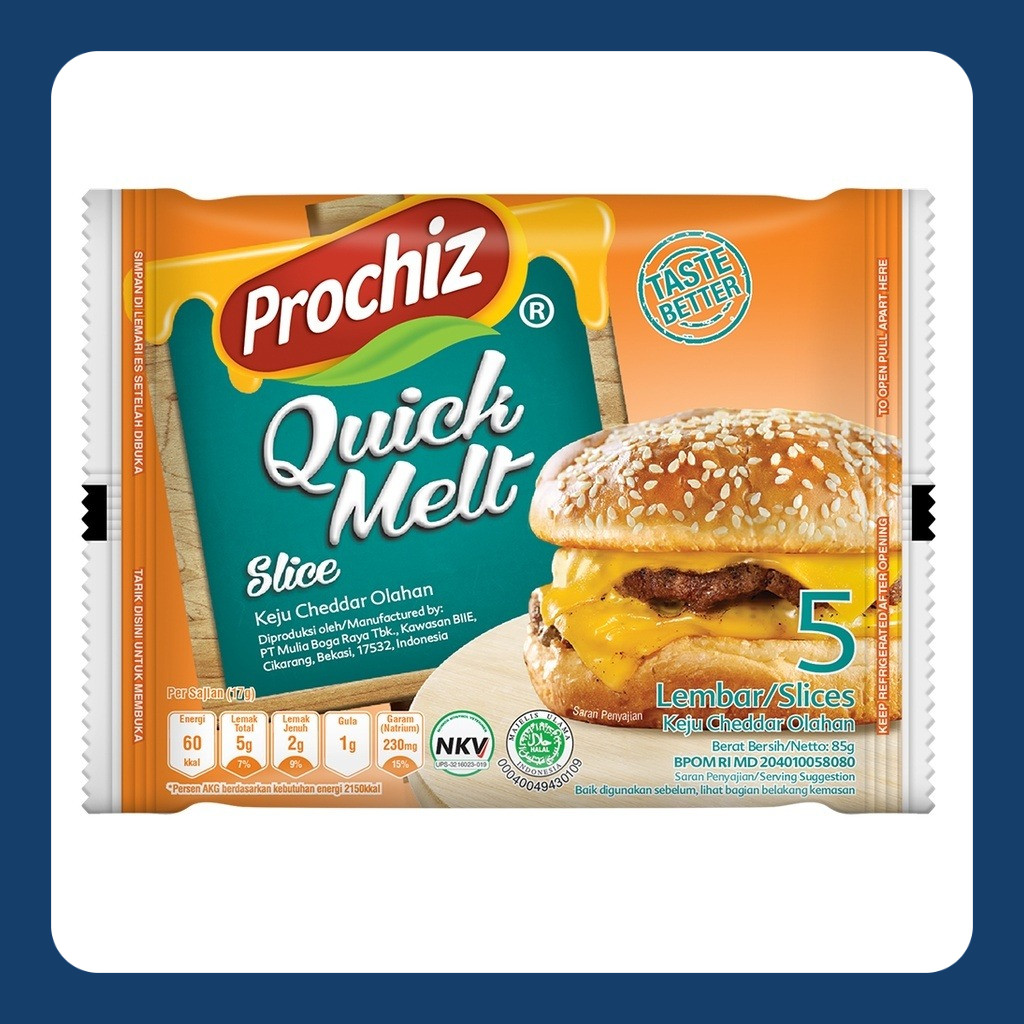 

Prochiz Quick Melt Keju SLICE lembaran isi 5