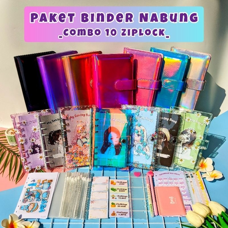 

[10 Ziplock] Part 2 Paket Binder Nabung Binder Keuangan Ukuran A6