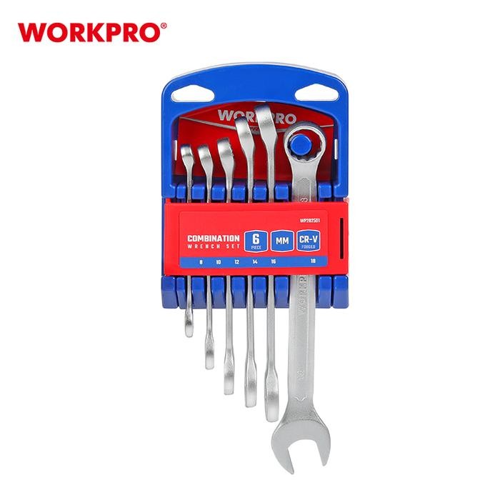 WORKPRO WP202501 Kunci Pas Set Kombinasi 6pc Combination Wrench