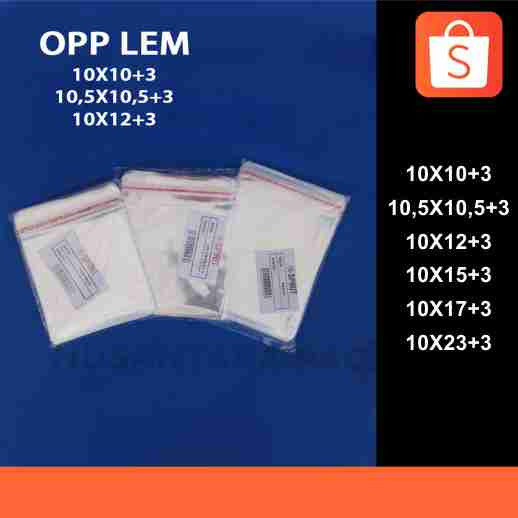 

Plastik Kemasan Bening Kaca / Opp Lem Ukuran 10x10 ~ 10x23 Per Slop (1.000 Lembar)