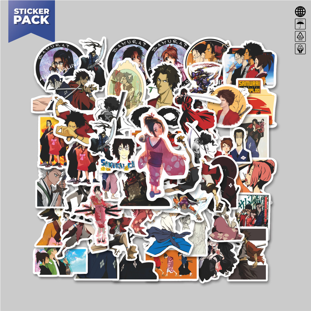 

[100PCS]Stiker Pack Sticker Anime Samurai Champloo Aesthetic Vinyl Anti Air Dekorasi Sticker Laptop Buku Journal Koper Helm Casing HP Gitar Helm Skateboard