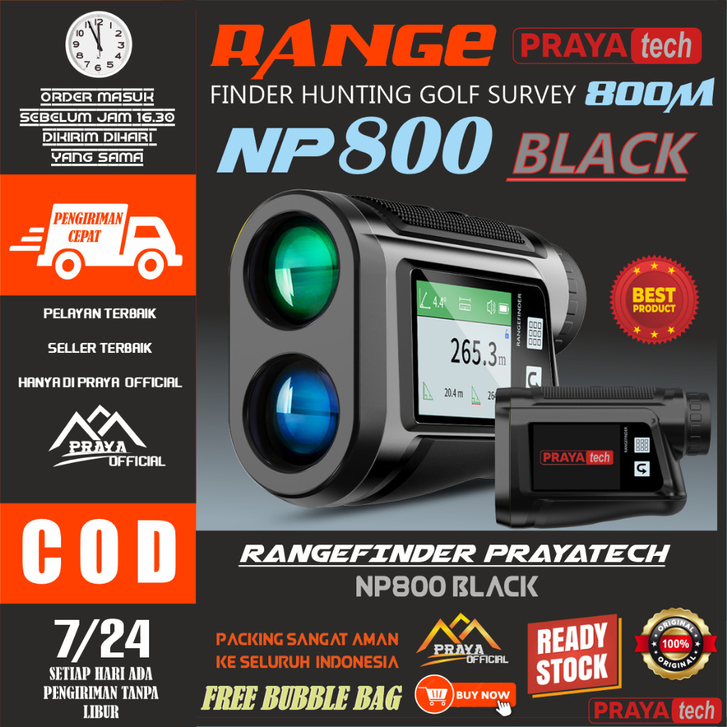 PROMO RANGE FINDER Rangefinder Teropong laser ukur jarak 600m 600 meter PRAYATECH original HUNTING B