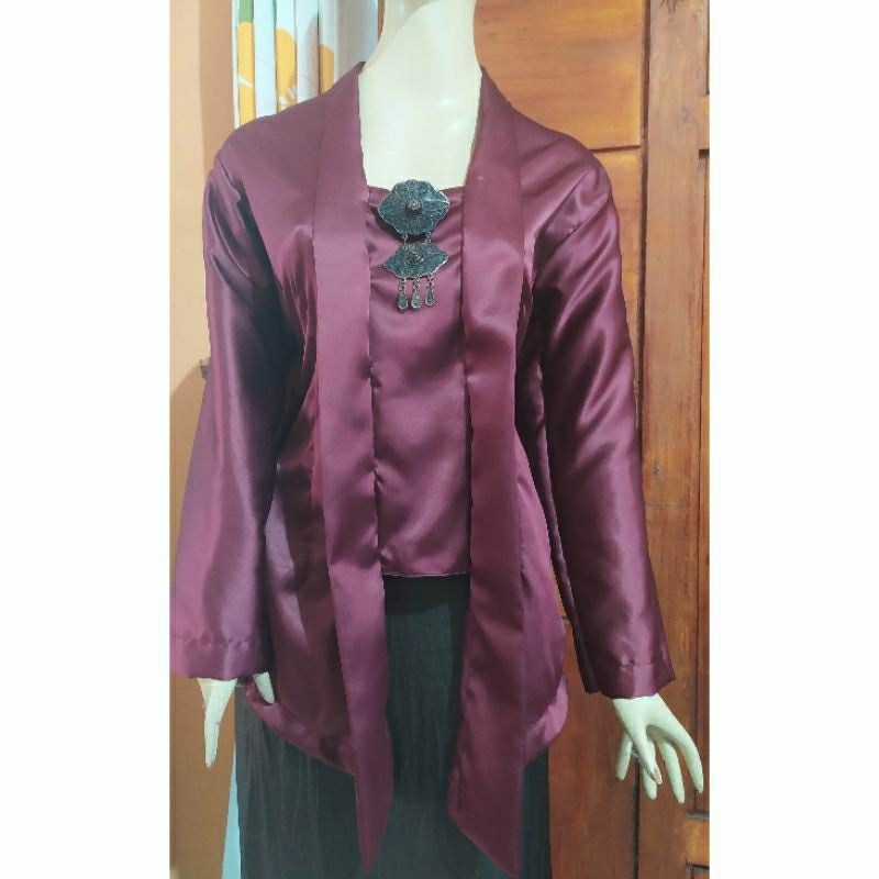 KEBAYA POLOS KUTUBARU MODERN LENGAN PANJANG