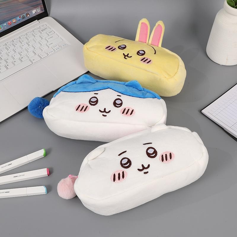 

Kotak Pensil Boneka Bulu CHIIKAWA PENCIL CASE Edition Gwiyeo Pencil Case Stationery Bag Kawaii