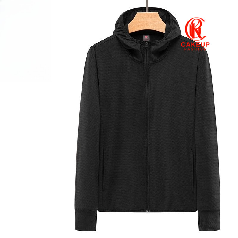 Runza Jaket Anti UV Pakaian Olahraga Pria/Cowok Bahan Nyaman Kuat