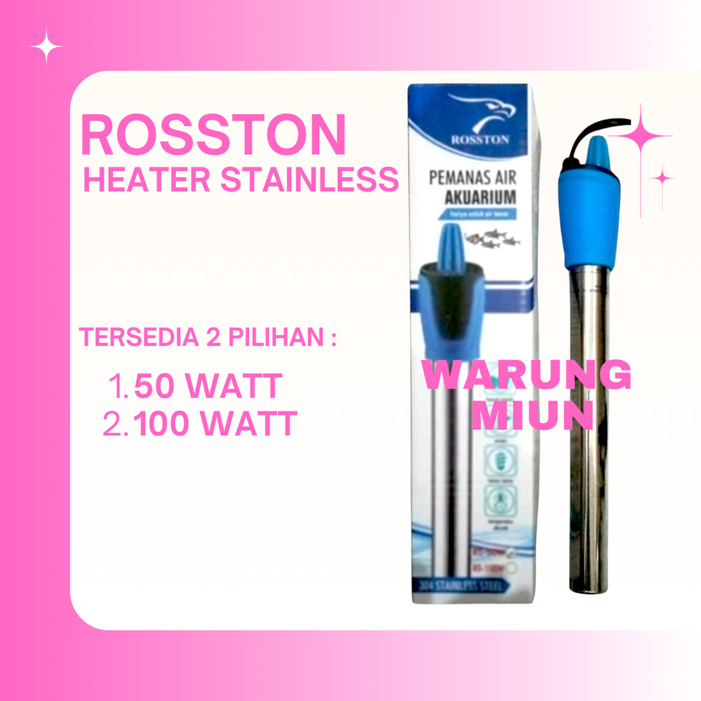 Rosston Heater Stainless Aquarium / Kolam Ikan