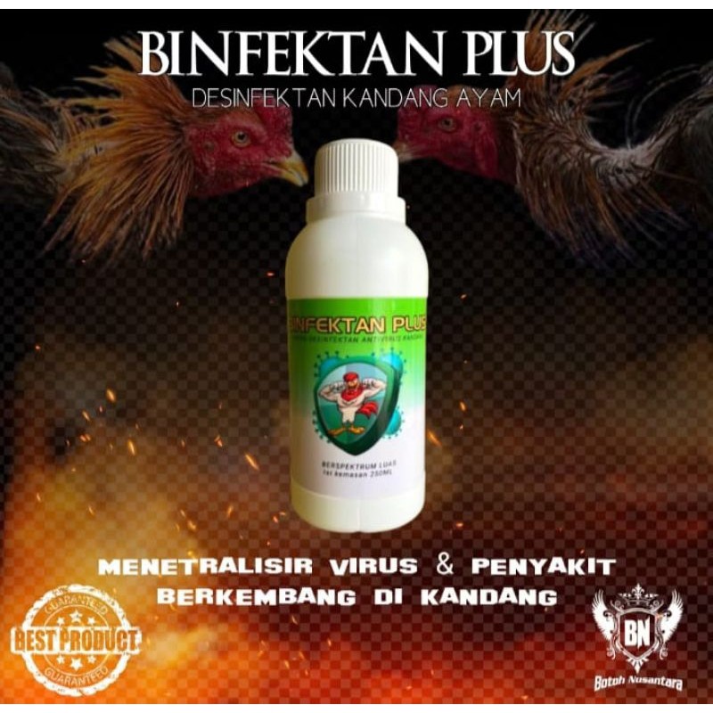Obat Ayam Ganas Cepat BINFEKTAN PLUS anti virus dan bakteri Pembersih Kandang bebas penyakit