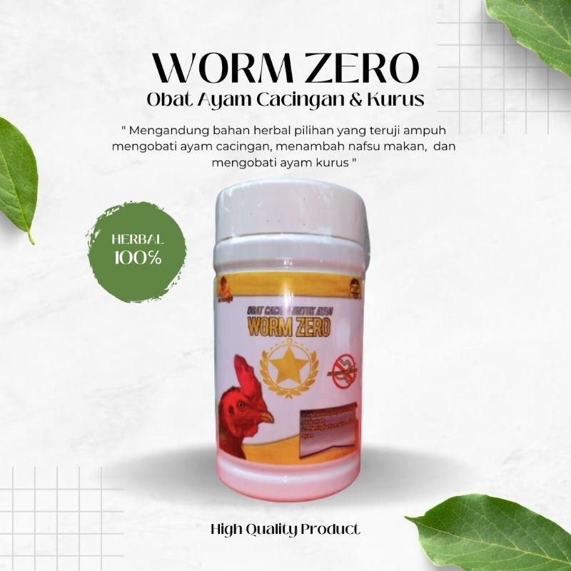 suplemen Ayam Bangkok Tempur Beringat Obat Cacing WORM ZERO Ampuh Obati Kurus Cacingan Dan Tidak Naf