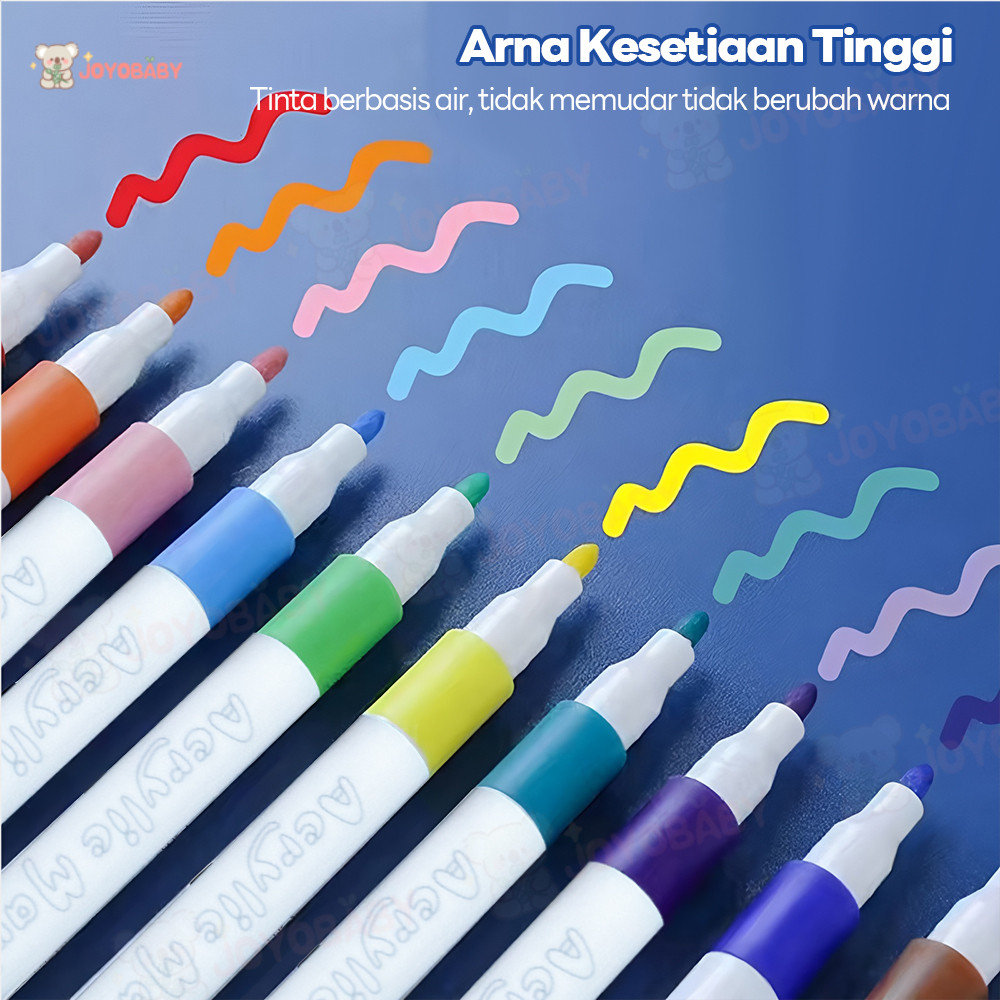 

Ay00! Joyobaby Spidol Akrilik Marker Set DIY Painting Acrylic Pastel Pulpen 12/24/36/48/60/80 Warnas