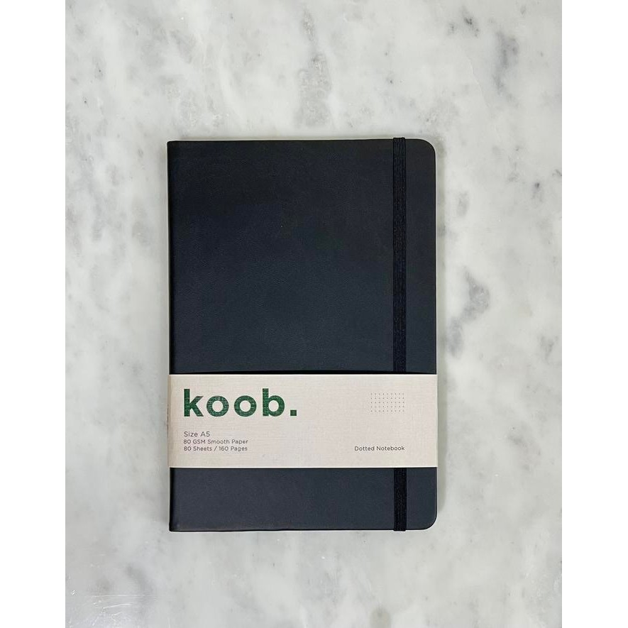 

AHHA A531 Koob. notebook A5 buku tulis titik / dotted agenda jurnal diary - Hitam