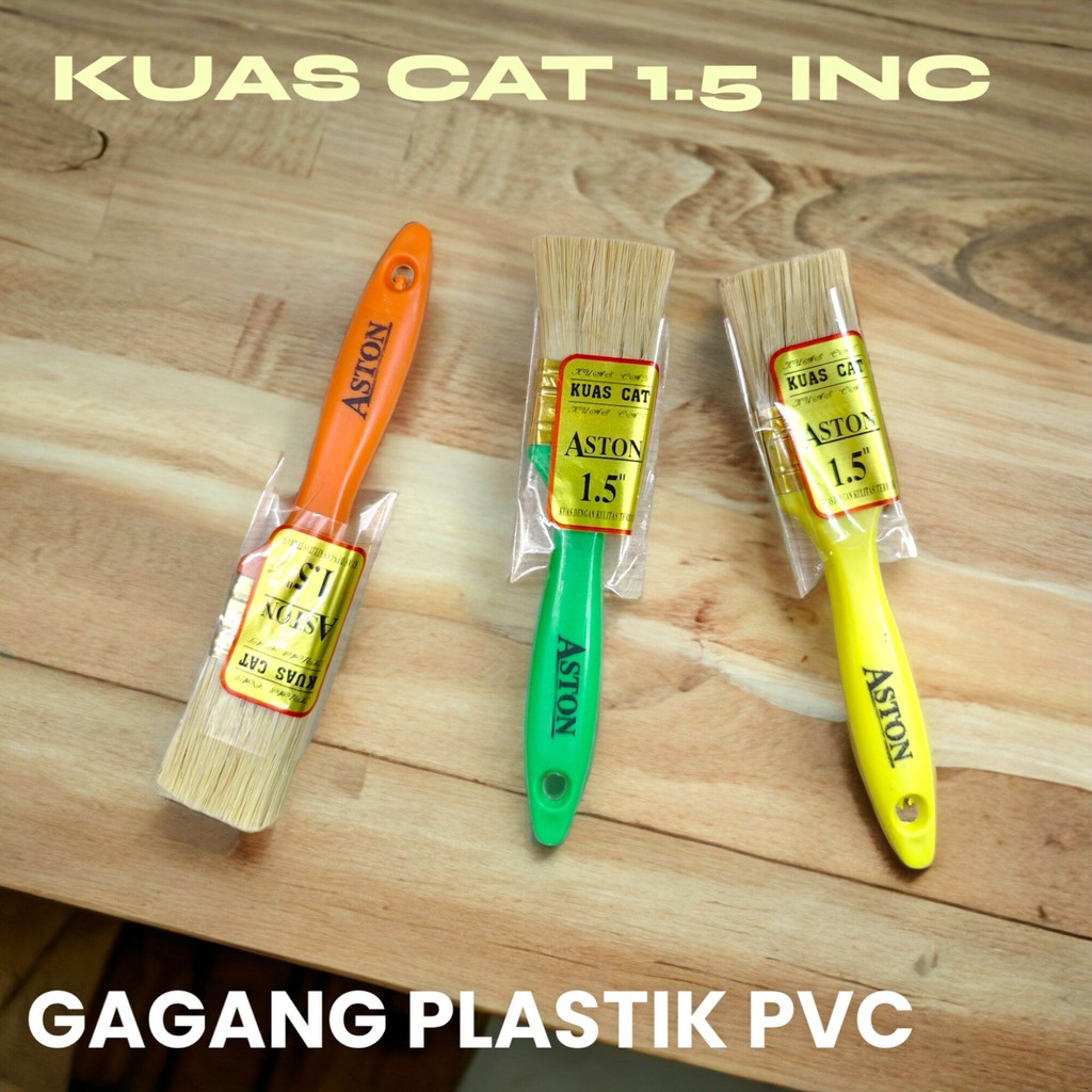 

KUAS CAT GAGANG PLASTIK WARNA MURAH 1.5INC