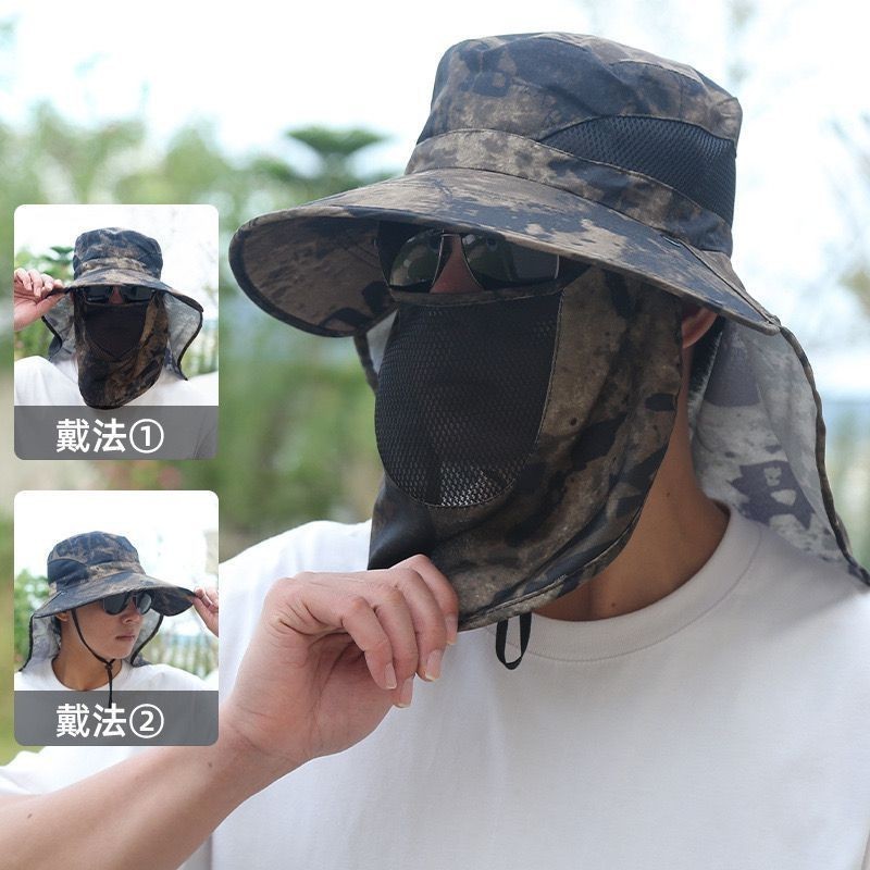 IU7 Topi Visor Lipat Anti UV Lebar/topi ninja petani/topi visor/topi berkebun/topi berkebun anti
