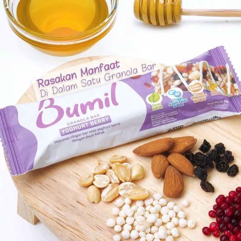 

Bumil Granola Bar Daun Katuk Yogurt Berry Snack Bar Camilan Sehat Ibu Hamil Menyusui Nutrisi Ibu Asi Bayi Sehat