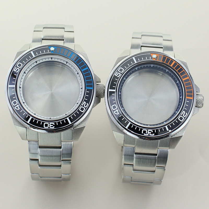 43.8mm Waterproof Case 316L Bracelet Sapphire Crystal For Seiko NH35A NH36 NH34 Movement NH35 Watch 