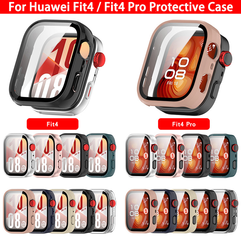 Casing Pelindung Huawei Fit4 Fit4 Pro PC Kuat Hard Case + Tempered Glass Full Cover Anti Gores Tahan