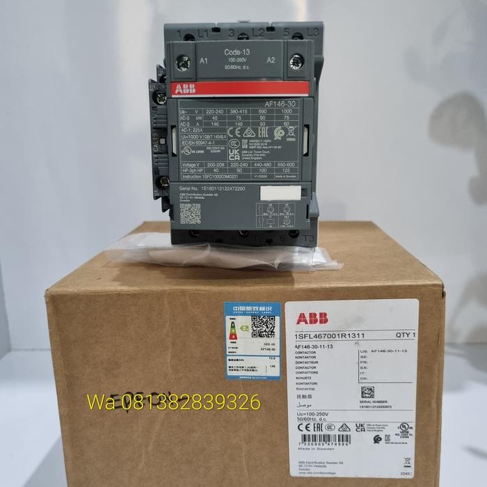 KONTAKTOR ABB AF146-30-11-13 110-250V ORIGINAL NEW