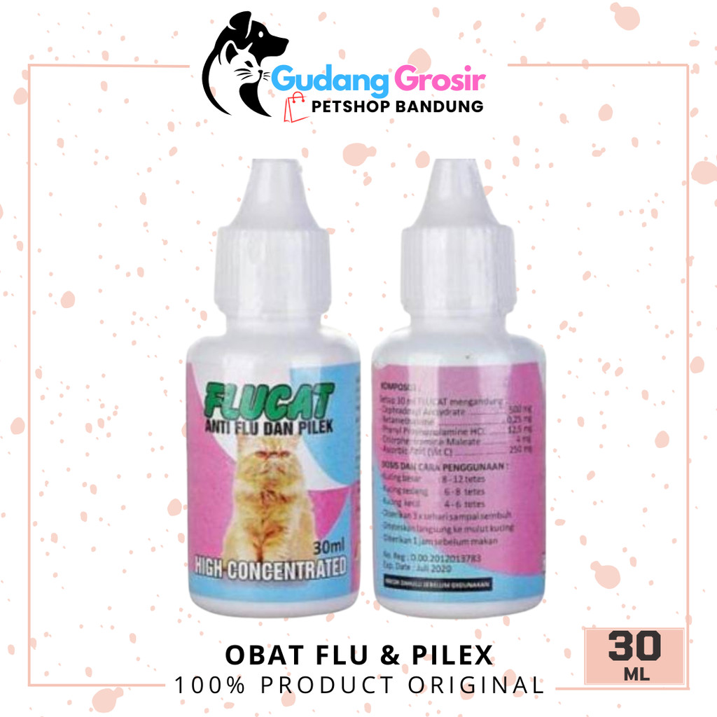 FLUCAT / FLU CAT obat flu pilek batuk pada kucing
