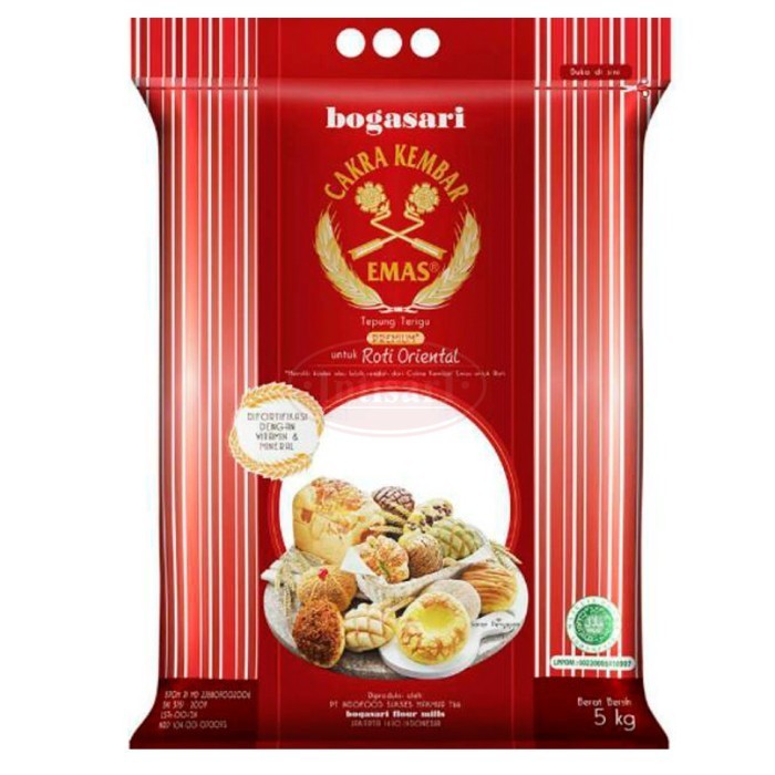 Tepung Terigu Cakra Kembar Emas Roti Oriental 5kg / Cakra Kembar Mas Oriental