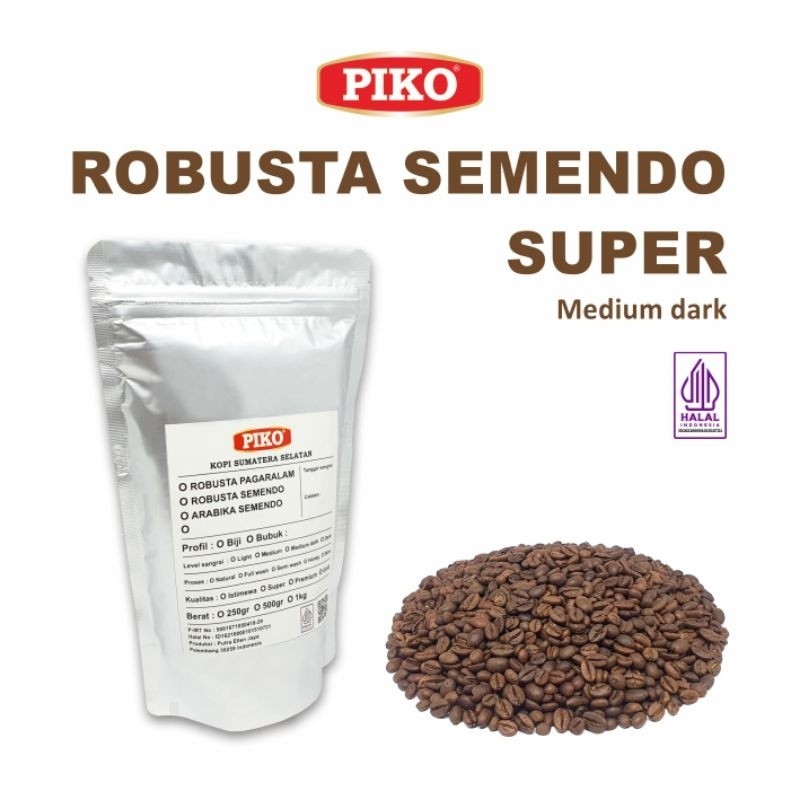 

Kopi Robusta Semendo Super 250gr Biji Kopi Bubuk