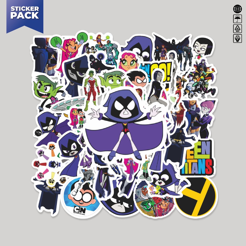 

[100PCS]Stiker Pack Sticker Kartun Teen Titans Sticker Aesthetic Vinyl Anti Air Dekorasi Sticker Laptop Buku Journal Koper Helm Casing HP Gitar Helm Skateboard
