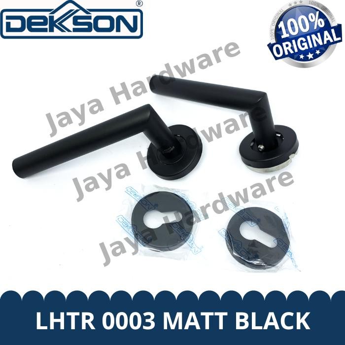 Handle Dekkson Gagang Pintu Kayu Dekson LHTR 0003 Black Hitam - Handle Only, Dekson