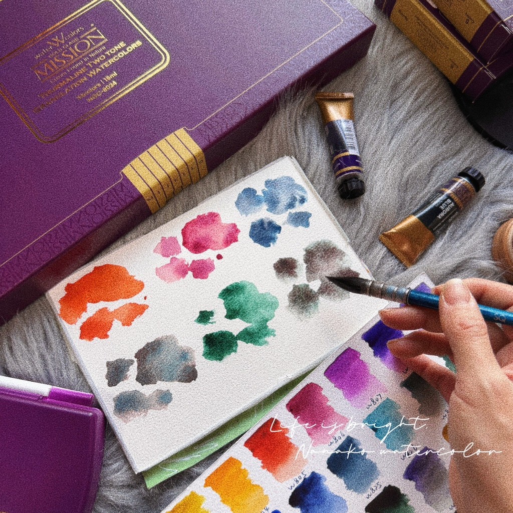 

Korean Mission sedimentation color layered watercolor pigment packaging 5 /34 colors 1ml 2ml professional drawing pigment 2025