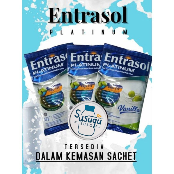 

Entrasol Platinum Susu Tulang Kemasan Sachet 57gram Untuk Tulang Lansia Susu Protein Susuqu